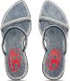 Diesel Sandalen van denim met kristallen - Thumbnail 2