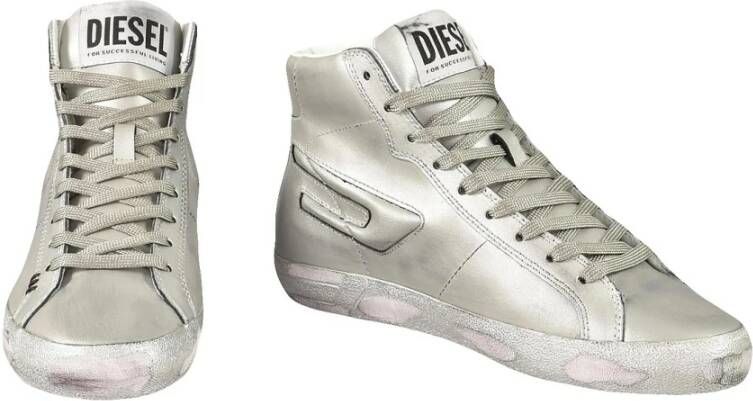 Diesel Zilveren Sneakers voor Vrouwen Grijs Dames