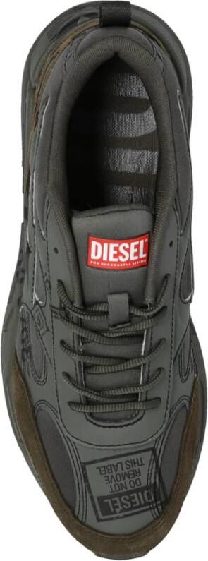 Diesel Grafische Print Sneakers Groen Heren