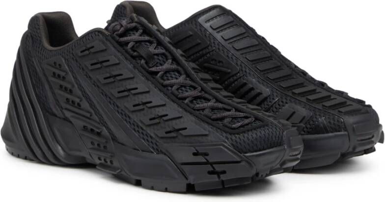 Diesel Sneakers in mesh en rubber Black Heren