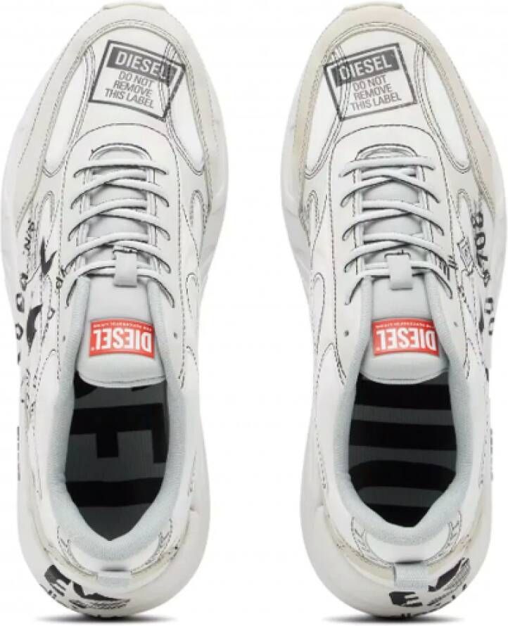 Diesel Witte Heren Sneakers Y02868 P4801 T1007 Blanc Wit Heren