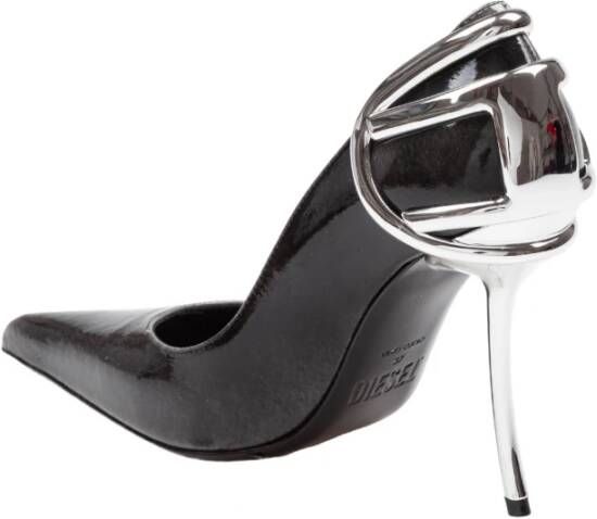 Diesel Zwarte Lakleren Pumps met Puntige Neus