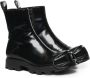 Diesel Zwarte Leren Ritslaarzen Ronde Neus Black Heren - Thumbnail 3