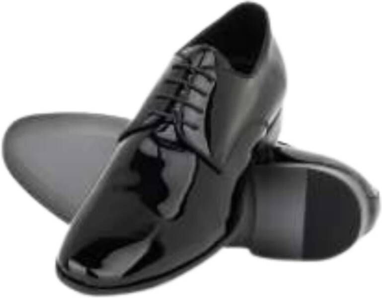 Digel Zwarte Patent Derby Schoenen voor Formele Gelegenheden