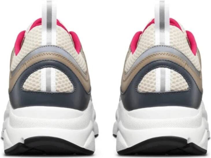 Dior Beige Dark Grey Woman Sneakers Eigentijdse Stijl