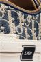 Dior Blauw en beige raffia sneakers - Thumbnail 2
