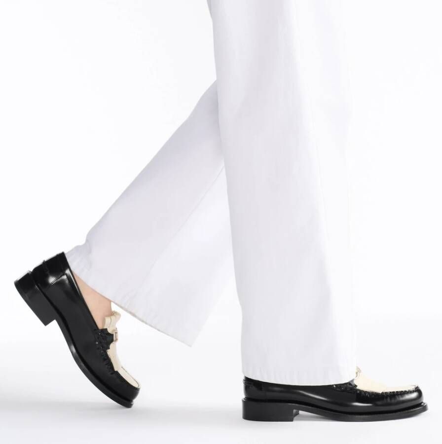 Dior Embleem Leren Loafers met Franjes