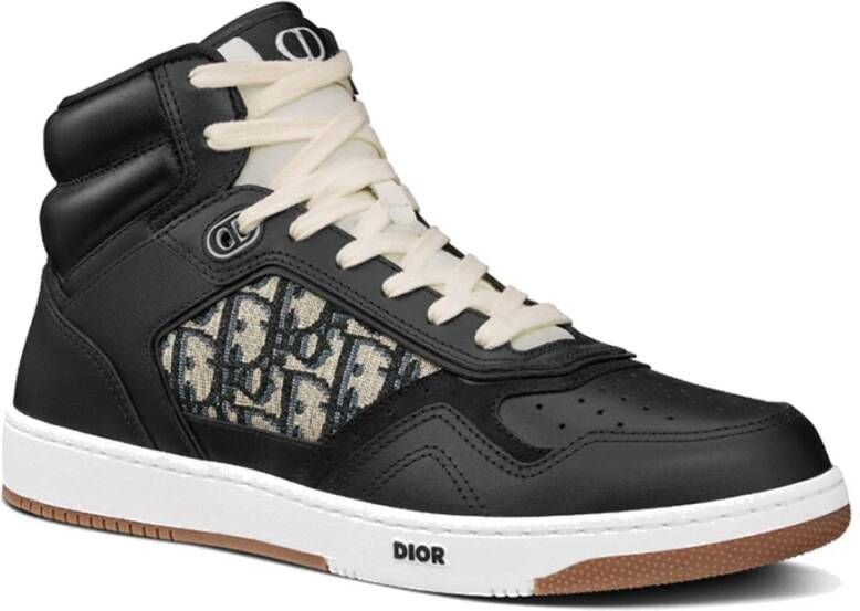 Dior High-Top Oblique Sneakers Black Heren