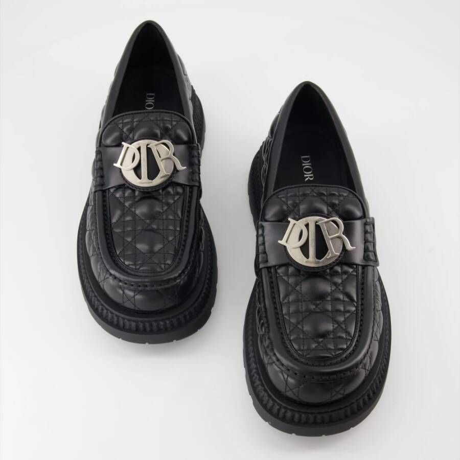 Dior Instap leren mocassins Black Heren