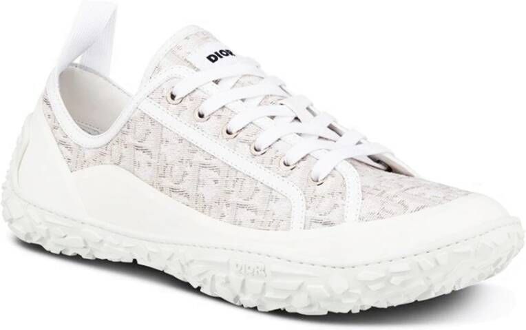 Dior Jacquard Sneakers met All-Over Logo White Heren