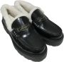 Dior Leren Logo Loafers Shearling Binnenzool Black Dames - Thumbnail 2