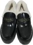 Dior Leren Logo Loafers Shearling Binnenzool Black Dames - Thumbnail 4