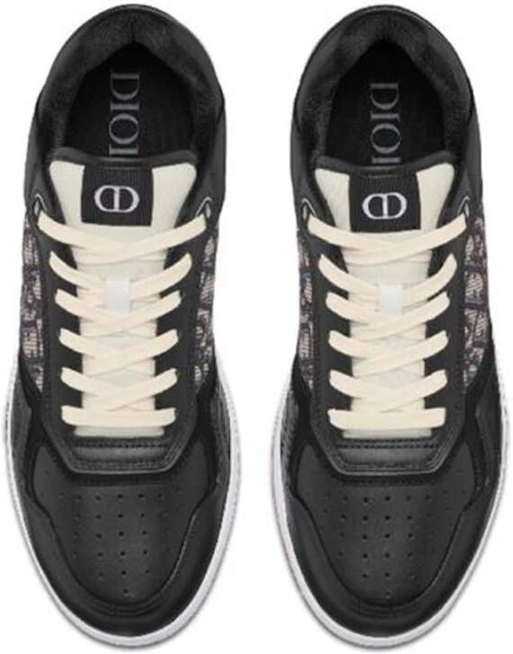Dior Leren Sneakers met Iconisch Monogram Black Heren