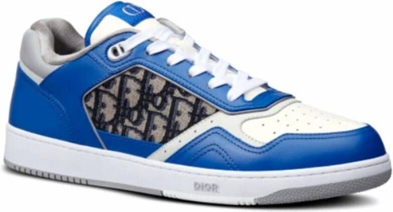 Dior Leren sneakers met iconisch monogram Blue Heren