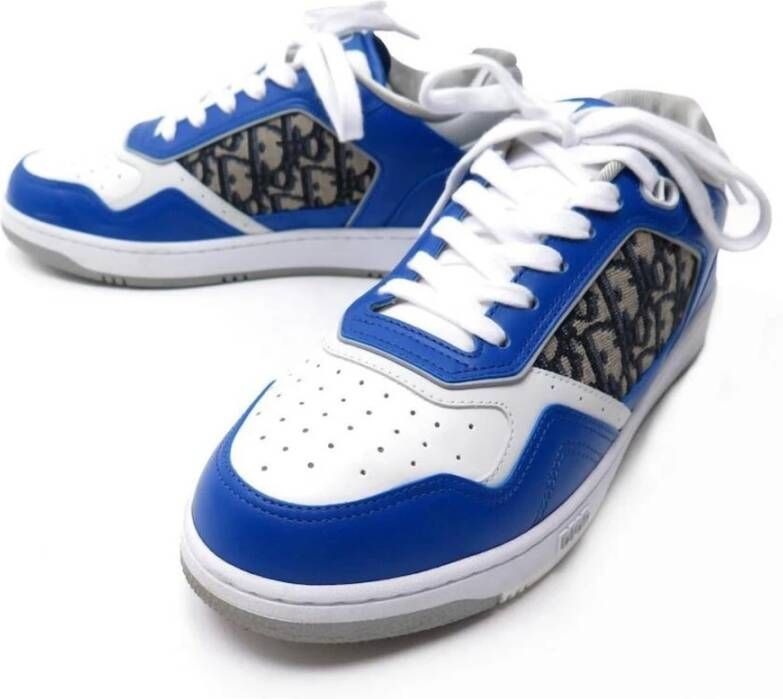 Dior Leren sneakers met iconisch monogram Blue Heren