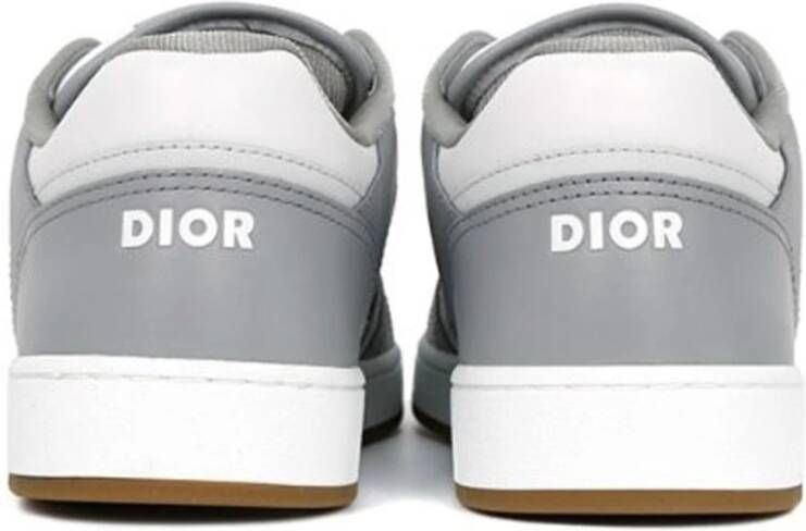 Dior Leren sneakers met iconisch monogram Gray Heren