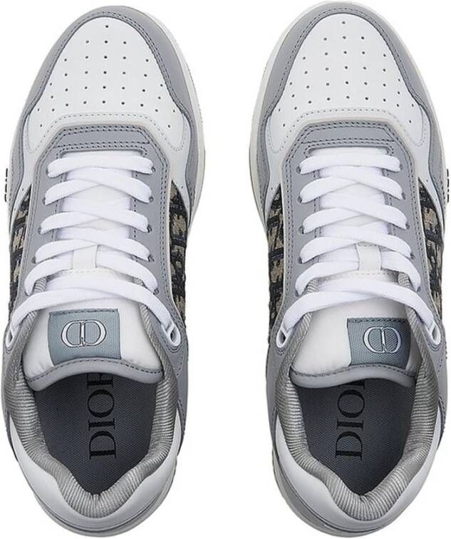 Dior Leren sneakers met iconisch monogram Gray Heren