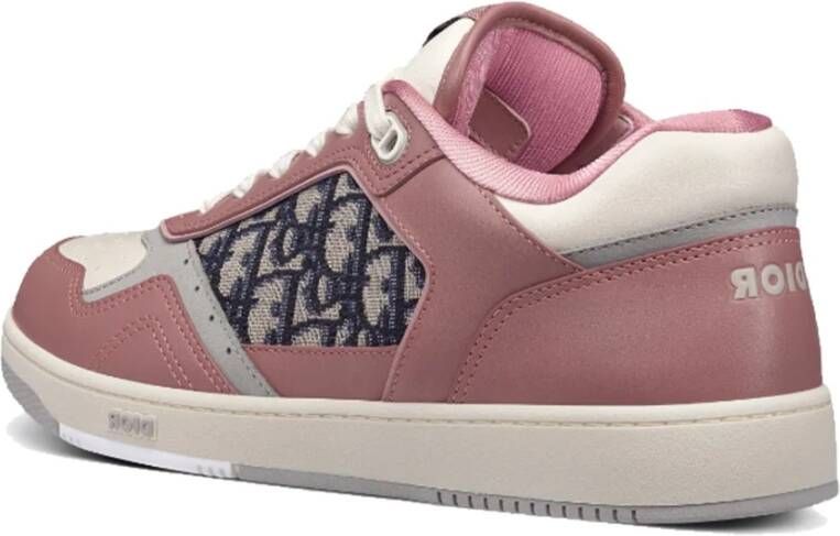 Dior Leren sneakers met iconisch monogram Pink Heren