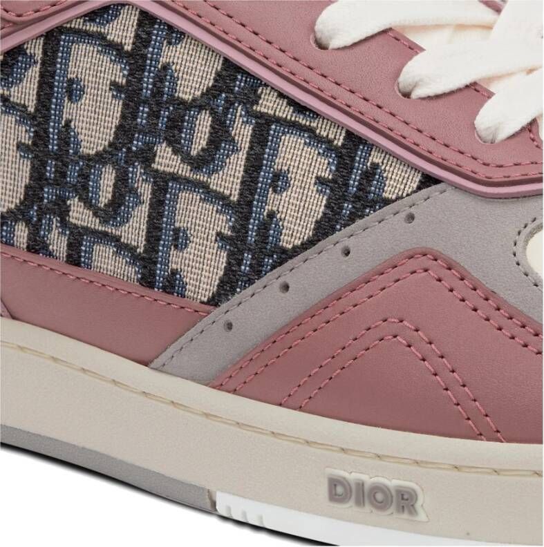 Dior Leren sneakers met iconisch monogram Pink Heren