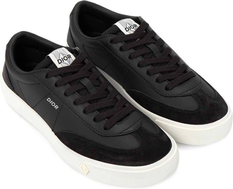 Dior Leren Sneakers met Suède Detail Black Heren