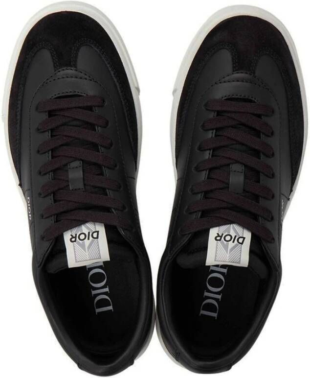 Dior Leren Sneakers met Suède Detail Black Heren