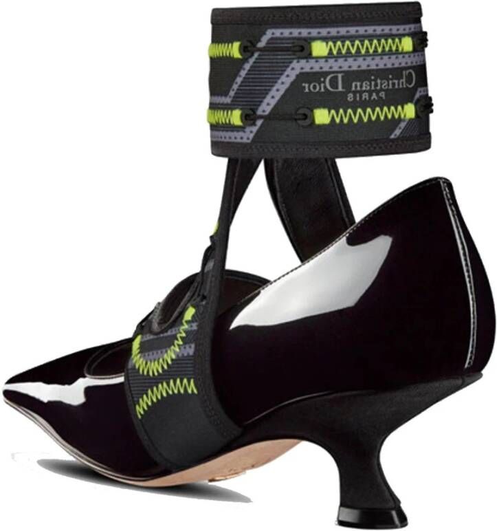 Dior Leren Square Toe Pumps Black Dames