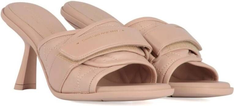 Dior Sandalen met hoge hak en toplogo-detail Beige Dames