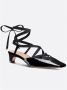 Dior Zwarte Leren Vierkante Neus Pumps Black Dames - Thumbnail 2