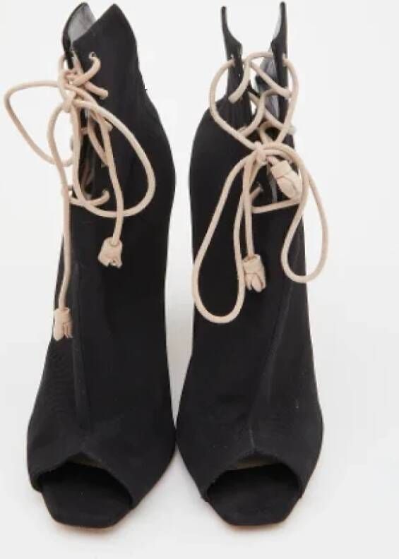 Dior Vintage Pre-owned Canvas boots Black Dames