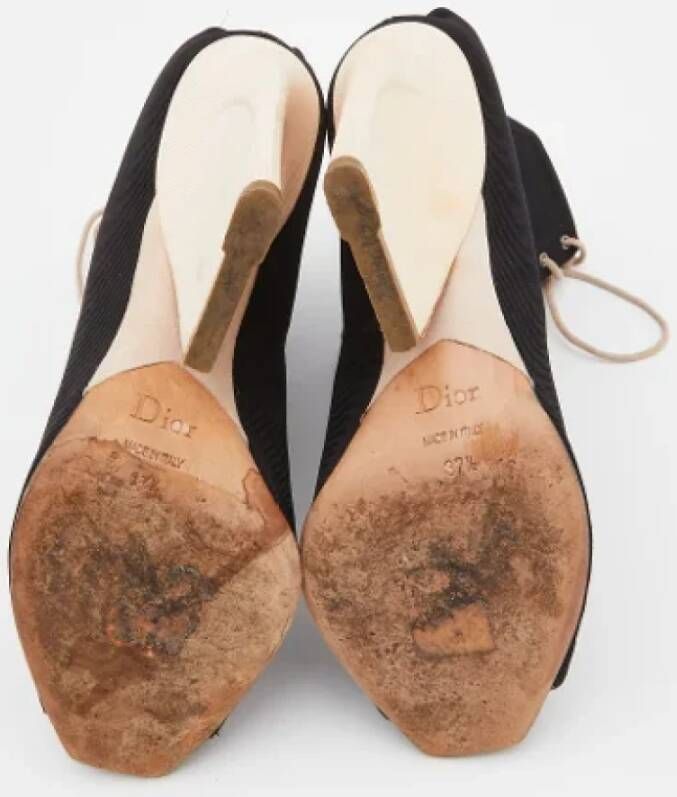 Dior Vintage Pre-owned Canvas boots Black Dames