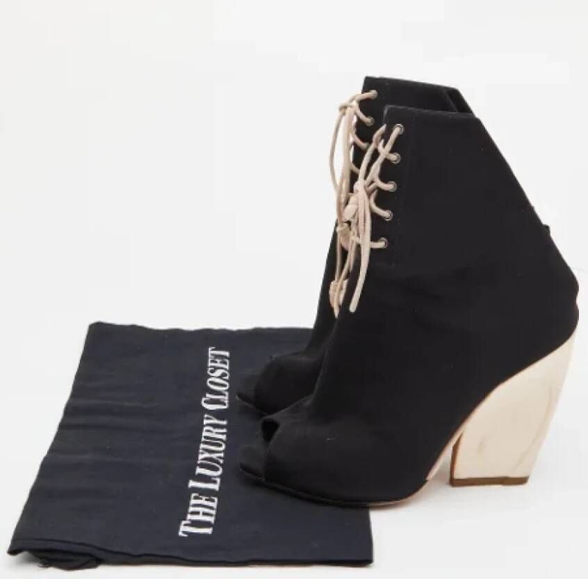 Dior Vintage Pre-owned Canvas boots Black Dames