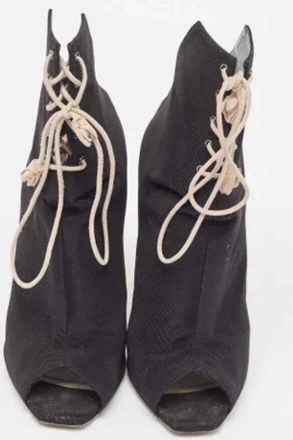 Dior Vintage Pre-owned Canvas boots Black Dames