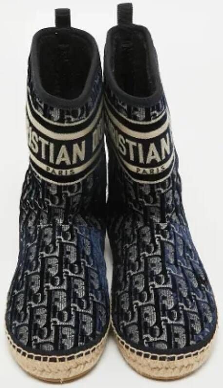 Dior Vintage Pre-owned Canvas boots Blue Dames
