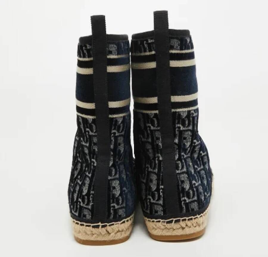 Dior Vintage Pre-owned Canvas boots Blue Dames