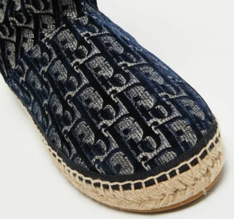 Dior Vintage Pre-owned Canvas boots Blue Dames