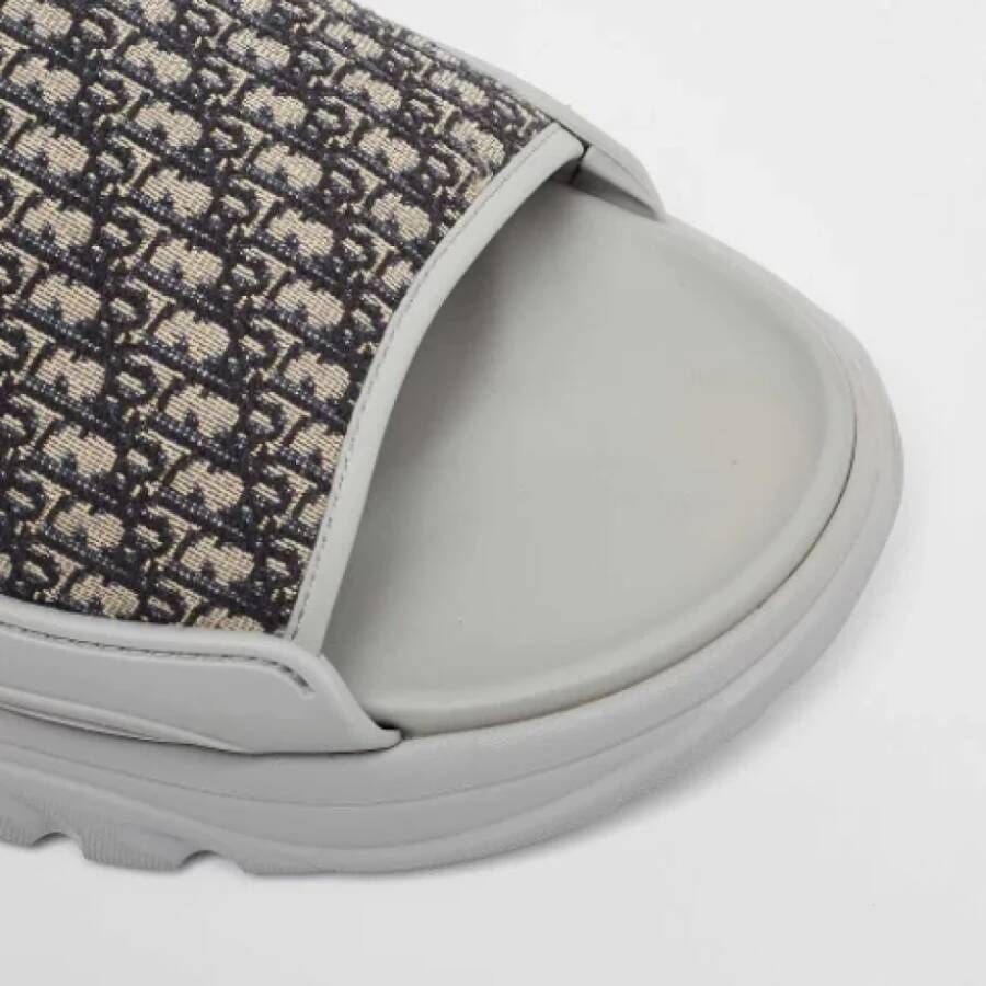 Dior Vintage Pre-owned Canvas flats Gray Heren