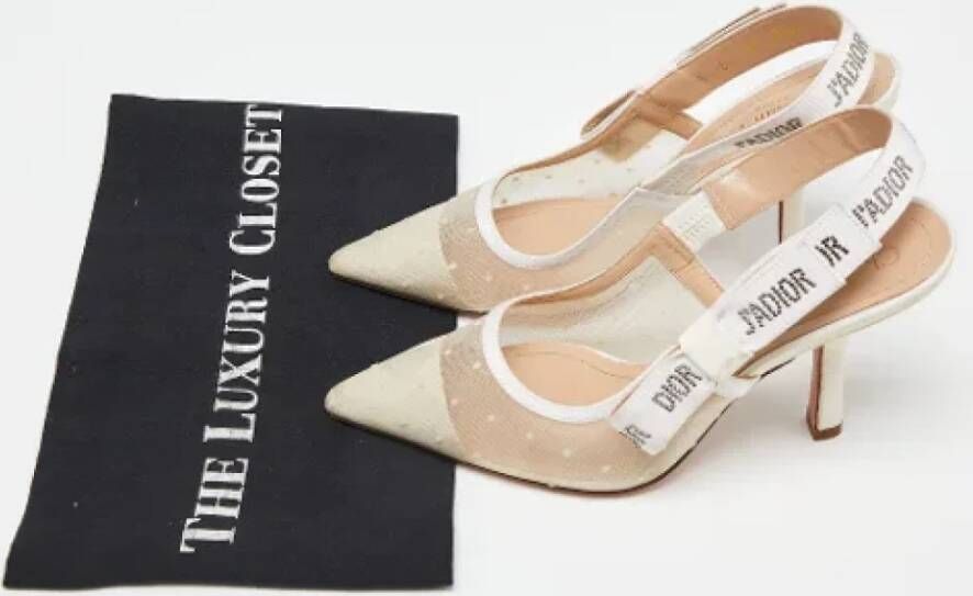 Dior Vintage Pre-owned Canvas heels White Dames