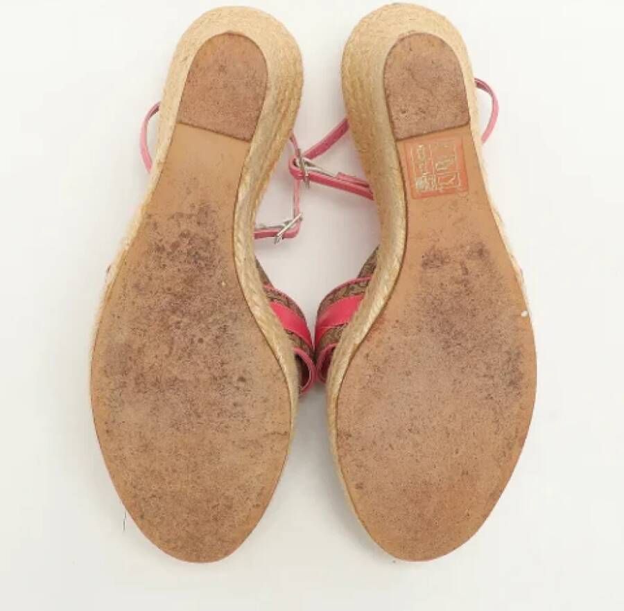 Dior Vintage Pre-owned Canvas sandals Beige Dames