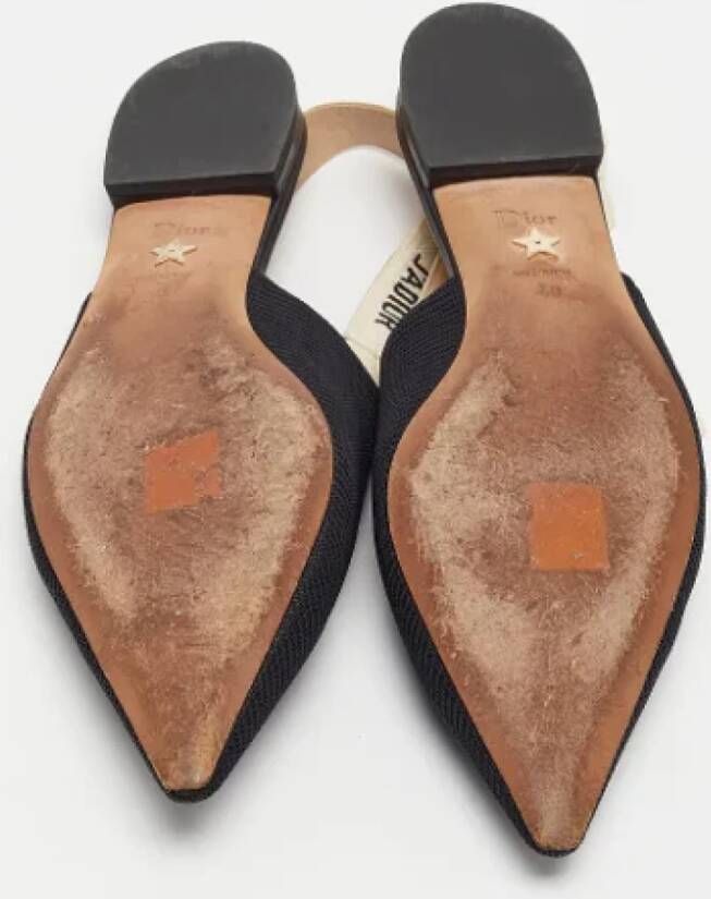 Dior Vintage Pre-owned Canvas sandals Black Dames