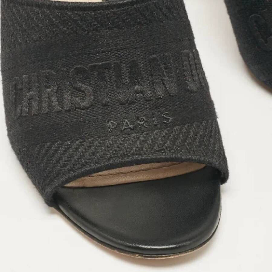 Dior Vintage Pre-owned Canvas sandals Black Dames