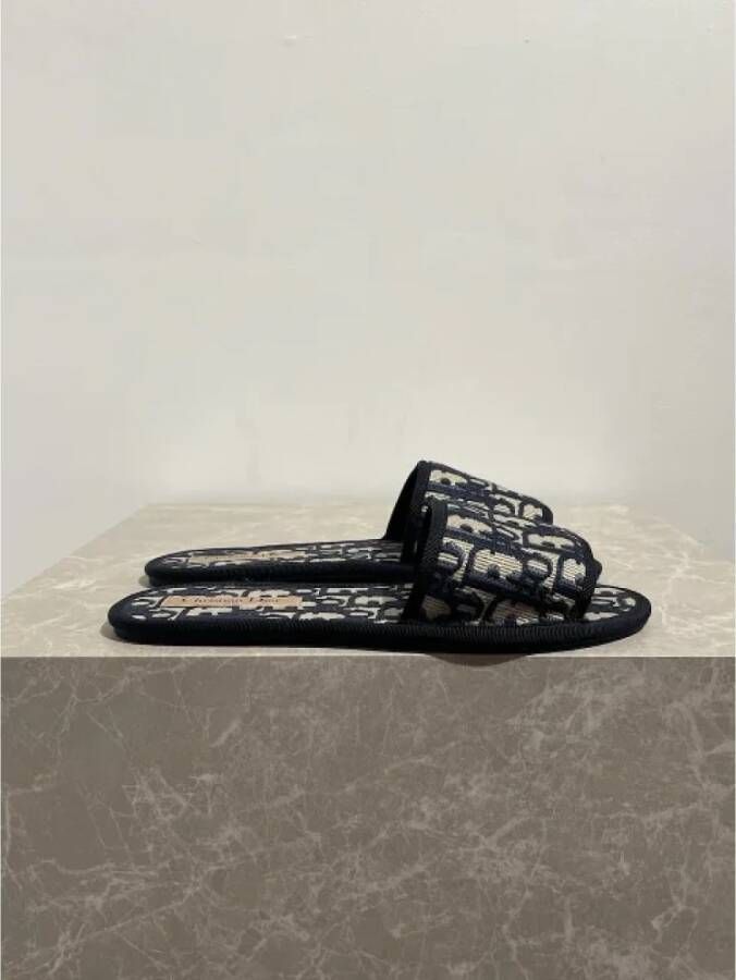 Dior Vintage Pre-owned Canvas sandals Blue Dames