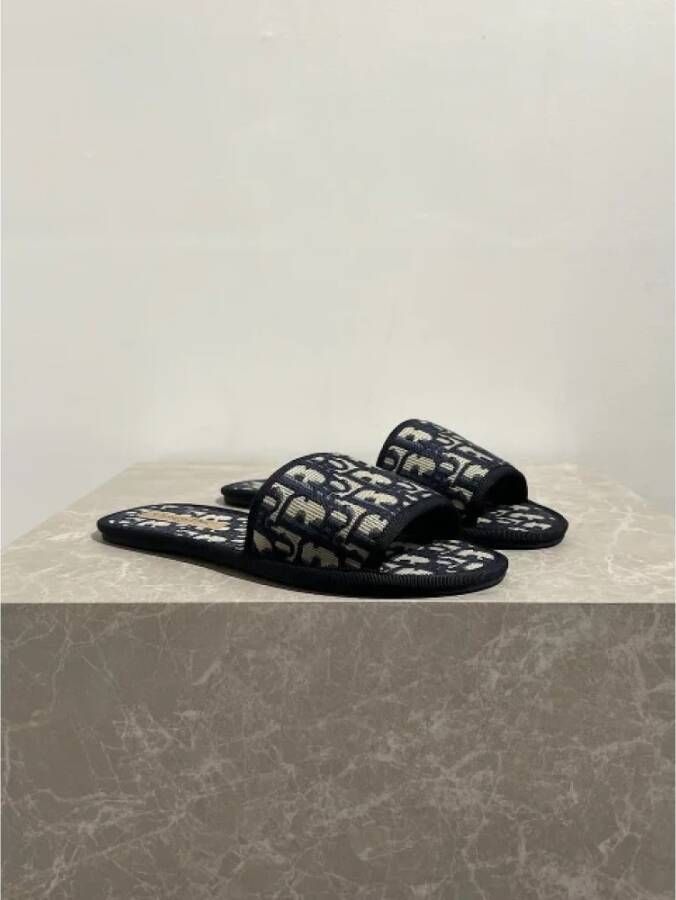 Dior Vintage Pre-owned Canvas sandals Blue Dames