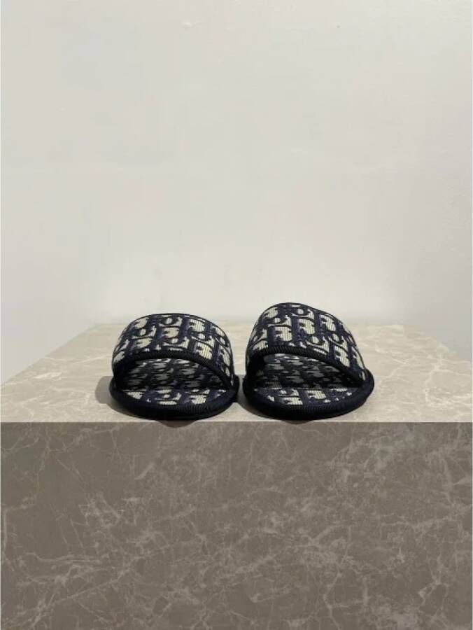 Dior Vintage Pre-owned Canvas sandals Blue Dames