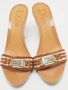 Dior Vintage Pre-owned Canvas sandals Brown Dames - Thumbnail 3