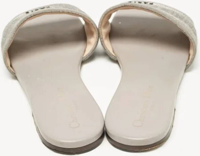Dior Vintage Pre-owned Canvas sandals Gray Dames