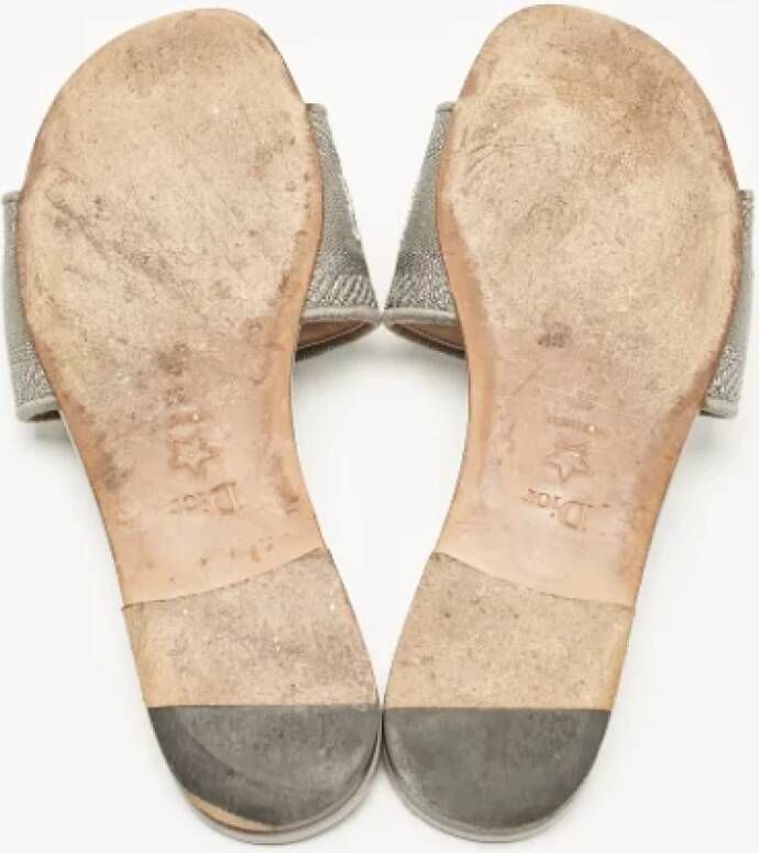 Dior Vintage Pre-owned Canvas sandals Gray Dames