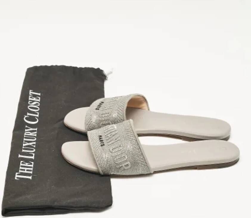 Dior Vintage Pre-owned Canvas sandals Gray Dames