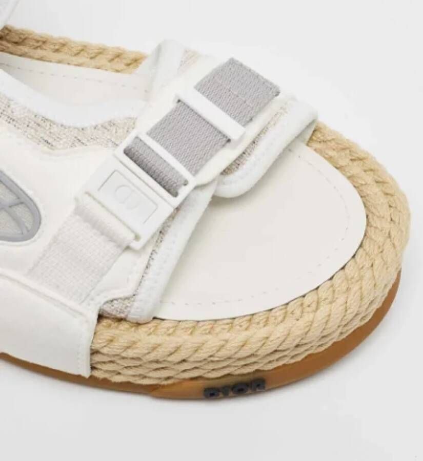 Dior Vintage Pre-owned Canvas sandals White Dames