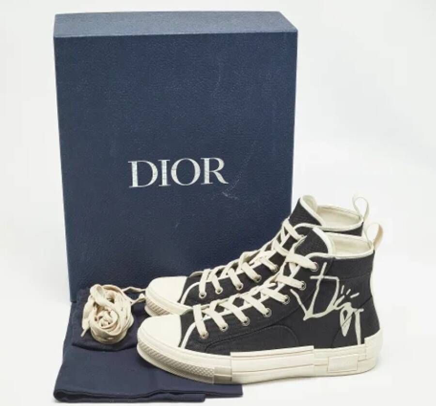Dior Vintage Pre-owned Canvas sneakers Black Heren