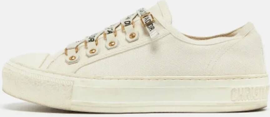 Dior Vintage Pre-owned Canvas sneakers White Dames